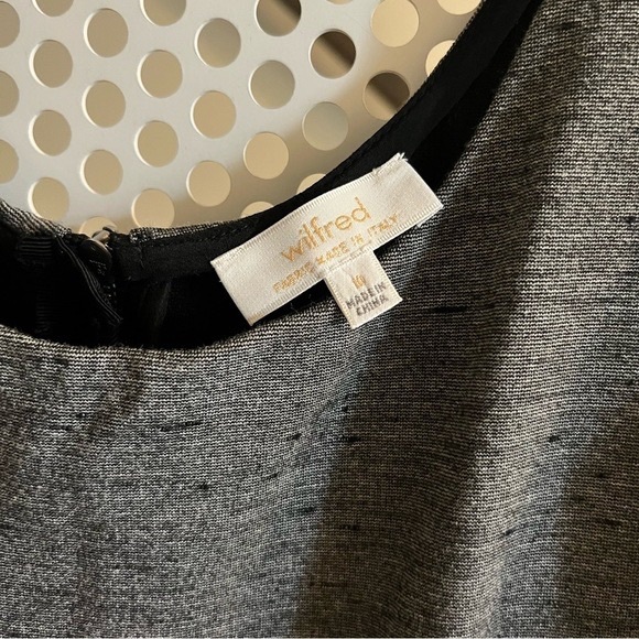 Aritzia Wilfred Pompe Knit Dress Size 10 in Charcoal Grey. Fit and flare. GUC - Picture 2 of 8